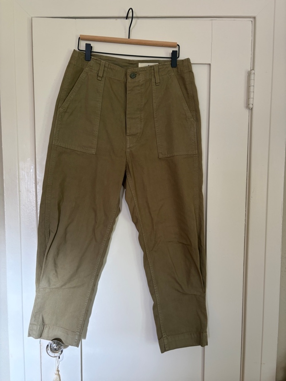 imogene + willie Palmore Olive Cropped Utility Pants